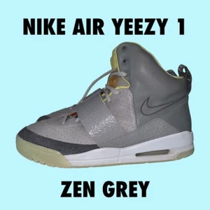 Nike Air Yeezy 1 'Zen Grey' Size 12 Very Good Condition - Picture 1 of 15