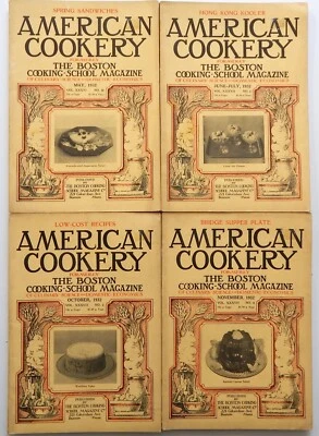 American Cookery Magazine 1932 Vintage Boston Cooking School Lot of 4 issues — 第 1/4 张图片