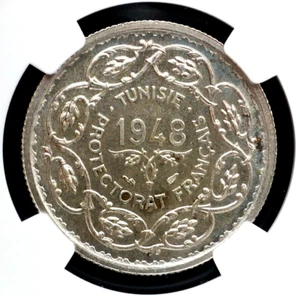 TUNISIA 10 Francs AH1368 (1948) PCGS MS65 Mtg: 1,103 Free Shipping - Picture 1 of 3