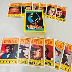 1990 Topps Dick Tracy Complete 88 Glossy Card Set & 11 Stickers