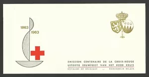 BELGIUM 1963 RED CROSS CENTENARY 3f + 1f BOOKLET PANE MINT (B) - Picture 1 of 2