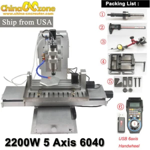 5Axis CNC 6040 Router 2200W CNC Cutting Milling Engraving Mach3 Machine US 110V - Picture 1 of 10