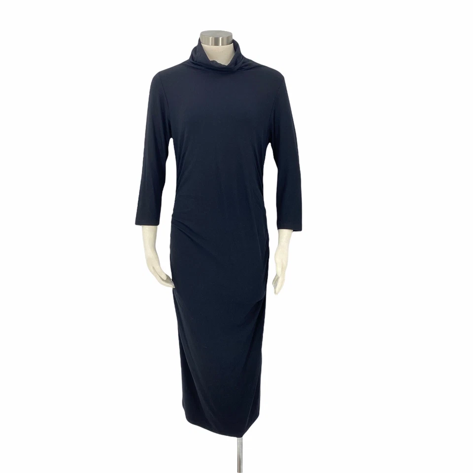 Isabella Oliver Grayson Maternity Midi Dress Black Turtleneck US 10 Brand Size 4 - Image 1 of 4