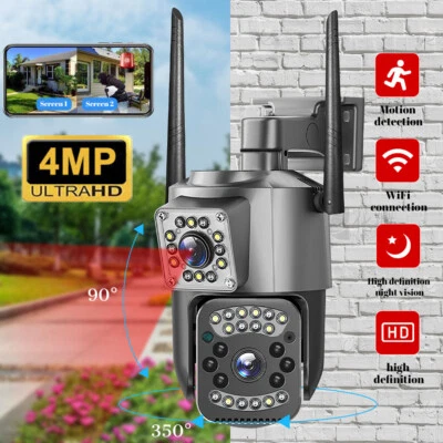 Outdoor Wireless WiFi IP Camera V380 Pro APP Control Dual Lens PTZ Security Cam - Image 1 of 4