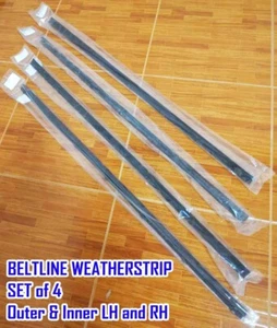 1978-1984 For Toyota Starlet KP60 KP61 62 3D Beltline Weatherstrip Rubber Out-In - Picture 1 of 9