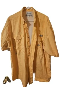 Columbia PFG Camicia Uomo XL Arancione Ventilato - Foto 1 di 3