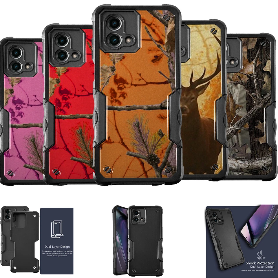 CASESONDECK For [MOTO G PLAY (2024 ONLY)][DUAL TACTICAL][Hybrid Two Piece Case] Camo