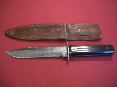 Cuchillo de caza deportivo Utica vintage con funda Foto 1 de 3