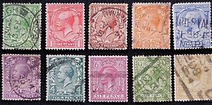1924 Great Britain King George V Stamps Used, (CV $17.35)