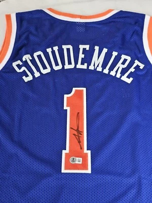 Jersey Amar'e Stoudemire Autografiado/Firmado Azul Beckett Camiseta Personalizada Amare Foto 1 de 4