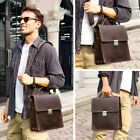 High Capacity Men's Leather Shoulder Bag Crossbody Bag Handbag + Lock