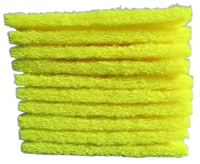 3M 10-60 Yellow Industrial Light Duty Cleaning Scouring Pad Pot Griddle Bathroom