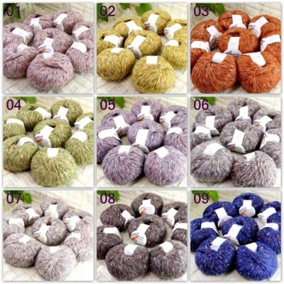 Sale 1-8 BallsX50gr Luxury New MOHAIR Colorful Sweater Scarf Hand Knit Crochet  - Image 1 of 4