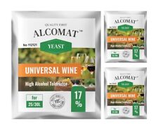 3 x Weinhefe Alcomat Universal Wine Yeast HAT 17% Gärhefe Wein Rotweine Weißwein