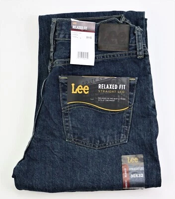 LEE RELAXED FIT STRAIGHT LEG JEANS Men`s Sizes Tomas Color 100% Cotton New - Image 1 of 4