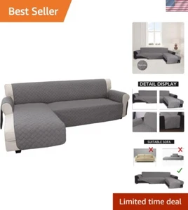Sofa Slipcover L Shape Sofa Cover Sectional Couch Cover Chaise Lounge Cover R... - Picture 1 of 8