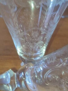 Seis Vasos de Agua de Cristal Decoración De Flores Y Frisia Dlg Baccarat St Luis - Imagen 1 de 20