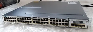 Cisco Catalyst WS-C3750X-48T-L Ethernet Switch w/ 1G Network Module+2x 350w PSU - Picture 1 of 8