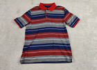 Brax Poloshirt S Herren 46 Polohemd Shirt blau rot grau gestreift Tasche Logo