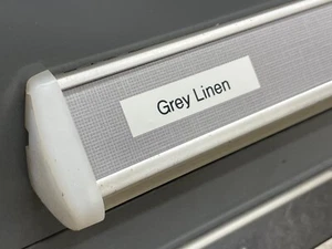 Vidmar Drawer Label Edge Backing Cover Stanley Plastic Grey Linen 2" x 1.25" - Picture 1 of 1