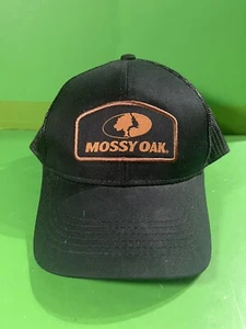 Mossy Oak Black Hunting Baseball Cap Hat Adjustable New with Tags Mesh Trucker - Picture 1 of 10