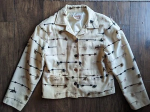 Kindred Spirits Women's Beige Western Style Blazer Size Large Footloomed Fabric - Picture 1 of 17