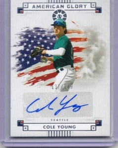 2024 PANINI BOYS OF SUMMER COLE YOUNG AUTO AMERICAN GLORY /149 MARINERS - Picture 1 of 1