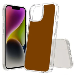 For Apple iPhone (16,15,14,13,12,SE),Slim Cover,Chocolate Brown Print,USA - Picture 1 of 28