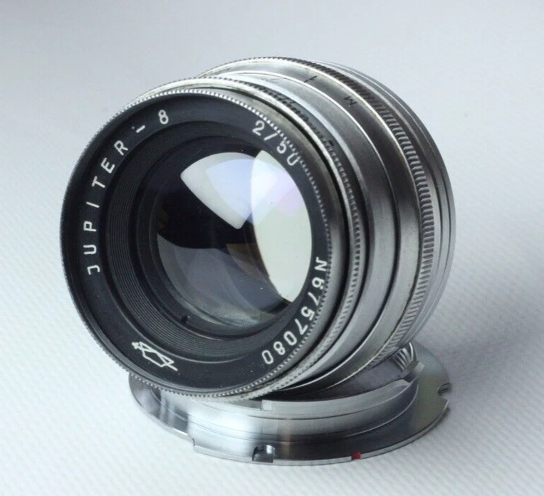 JUPITER-8 f2 50 mm  M39 Lens for Leica LM Rangefinder Vintage Photo Optic - Image 1 of 4