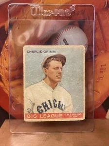 Goudey Baseball 1933 #51 Charlie Grimm en muy buena condición - Imagen 1 de 2