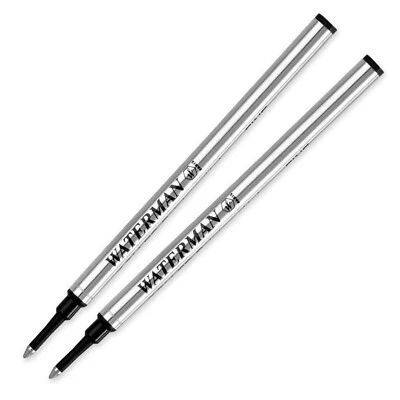 Waterman Rollerball Refill Fine Black Blister - Twin Pack (S0954850)
