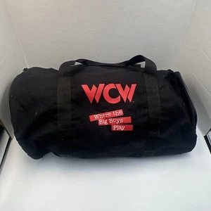 Vintage WCW Where The Big Boys Play Canvas Duffel Gym Bag - Picture 1 of 3