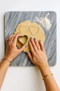 Marble Pastry Board, CUTTING CHOPPING BOARD WITH PIN, HEAVY AND LARGE, 38X38X2CM - Picture 1 of 5