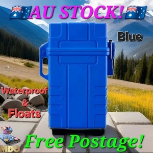 Cigarette Case w USB Coil Lighter BLUE Waterproof - Picture 1 of 11