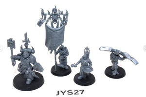Warhammer Space Marines Black Templars Chaplain Grimaldus & Retinue JYS27 - Picture 1 of 1