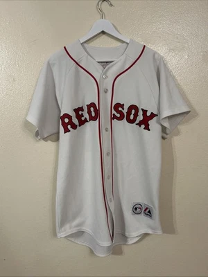 VTG Hideo Nomo Boston Red Sox Jersey Mens Small White MLB Baseball Majestic USA - Image 1 of 4