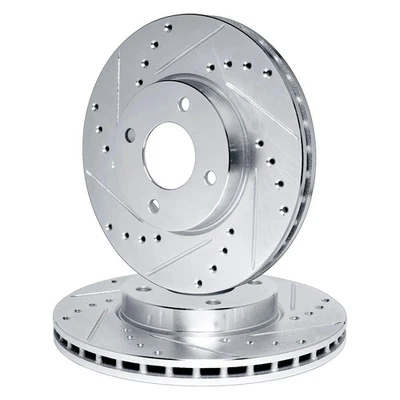 For Peugeot Partner 12-18 R1 Concepts Drilled & Slotted Front Brake Rotor Set - Изображение 1 из 3