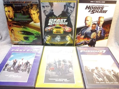 Fast And Furious DVD Movie Saga Lot Bundle 1, 2, 5, 6, 7 & Hobbs and Shaw - Image 1 of 4