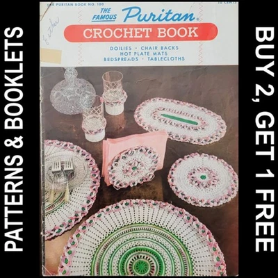 Libro Vintage Star Puritan Nº 100 "El famoso libro de ganchillo puritano" © 1953 Foto 1 de 4