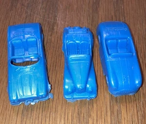 3 Vintage MPC 60’s Plastic Mini Convertibles Cars MG Corvette Cunningham 2” - Picture 1 of 10