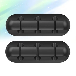 2 Pcs Standwich -Datenkabel Kabelhalterclips Aus Silikon Desktop-Fadenhalter - Afbeelding 1 van 11
