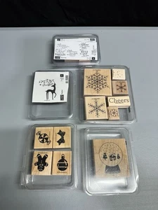 STAMPIN UP RUBBER STAMP SETS (17 Stamps) CHRISTMAS THEME Holiday Snowflake - Picture 1 of 3