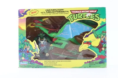 Cave Turtle Raph W/ Tubular Pterodactyl 100% Complete TMNT 1992 Playmates Figure - Image 1 of 4