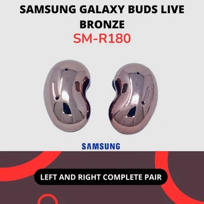 Samsung Galaxy Buds Live SM-R180 Bronce Repuesto DERECHA E IZQUIERDA Par Completo Foto 1 de 4