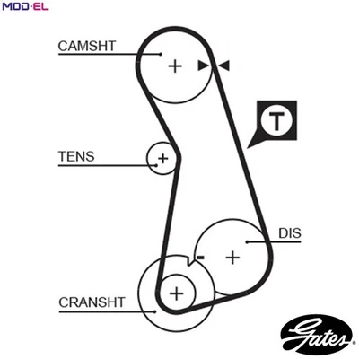TIMING BELT T262RB FOR VW GOLF/III/Van/IV/Cabriolet TRANSPORTER/T4/Bus SHARAN - Image 1 of 4