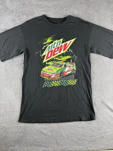 Mtn Dew T Shirt Black With Race Car Size Large - Picture 1 of 8