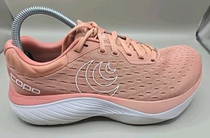Topo Atmos 5MM Drop Running Shoe Women Size 8.5 Almost Dusty Rose/White Zip Foam - Picture 1 of 15