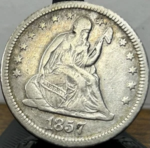 1857 Sitzende Freiheit Viertel XF - Bild 1 von 2