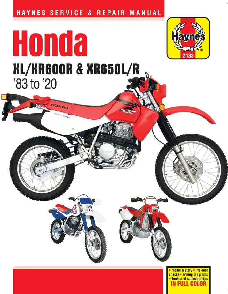 Honda XL/XR600R & XR650L/R (1983-2020) Haynes Repair Manual - Image 1 of 1