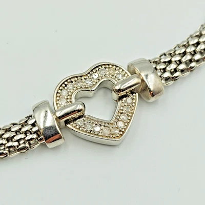 Brazalete Macy's de plata de ley 925 con eslabones de palomitas de maíz de 7,5" Foto 1 de 4